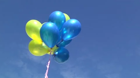 Birthday. Balloons . Sky Stock Footage 67625775