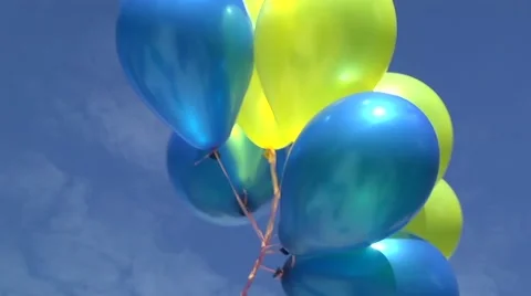 Birthday. Balloons . Sky Stock Footage 67625776