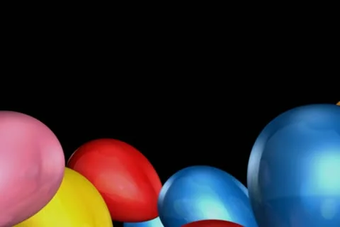 Birthday Balloons Transition Stock Footage 10870543
