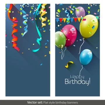 Birthday banners Stock Illustration