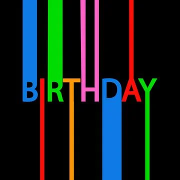 Birthday barcode style Stock Illustration