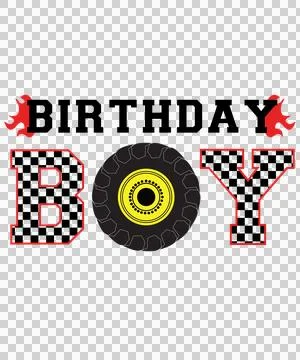 Birthday Boy Text With Checkered Pattern Celebrate letters Stock Illustration