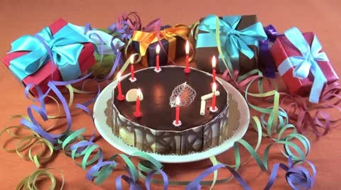 Birthday cake 60 Stock Footage 22395052