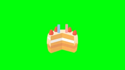 Birthday Cake Animation Green Screen Loop Stock Footage 337924101