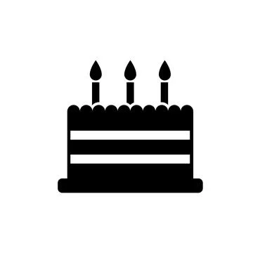 Birthday cake of cake icon vector illustration symbol Isolated template. Stock Illustration