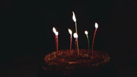 Birthday cake with candles Stock Footage 143671418