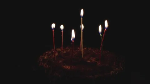 Birthday cake with candles Stock Footage 143671463
