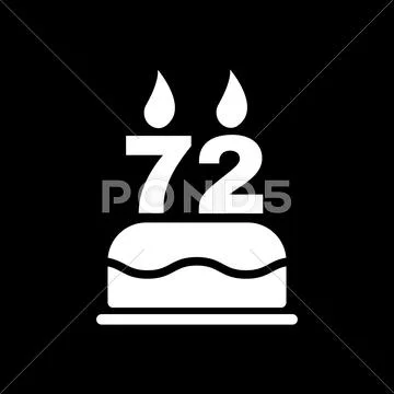 Birthday Cake Sign Icon Burning Candles Symbol Stock Illustration -  Download Image Now - Birthday Cake, Circle, Badge - iStock