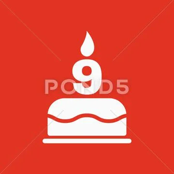 Sweet Cake Icon Bakery Dessert Food Symbol Happy Birthday Day Graphic  Vector Illustration Stock Illustration - Download Image Now - iStock