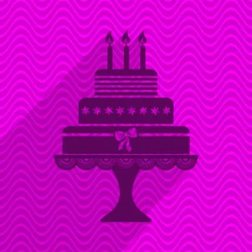 Birthday cake card イラスト素材