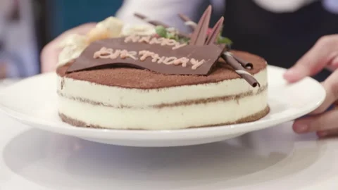 Birthday cake closeup Stock Footage 265774440