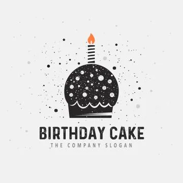 Birthday cake, design template. Vector illustration Stock Illustration