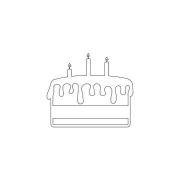 Birthday cake. flat vector icon Illustrazione stock