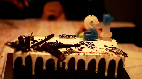 Birthday Cake. Stock Footage 38285409