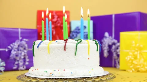 Birthday Cake Stock Footage 43354131