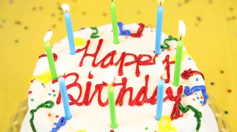 Birthday Cake Stock Footage 43354159