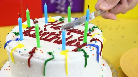 Birthday Cake Stock Footage 43354260