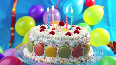 Birthday Cake Stock Footage 55400705