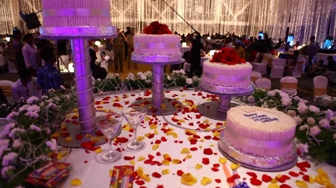 Birthday Cake at function Stock Footage 52327910