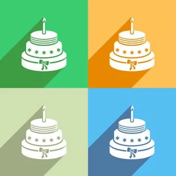 Birthday cake icon Stock Illustration