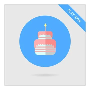 Birthday cake icon Stock Illustration