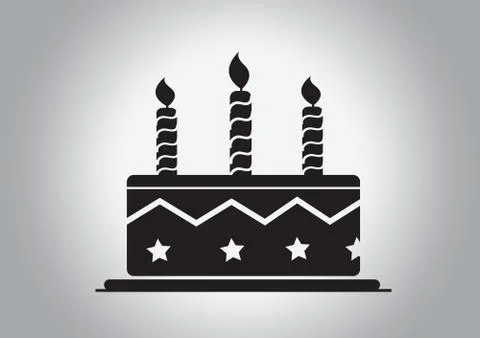 Birthday cake icon Stock Illustration