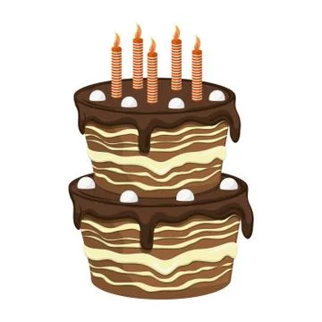 Birthday cake icon Illustrazione stock