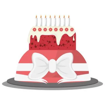 Birthday cake icon Illustrazione stock