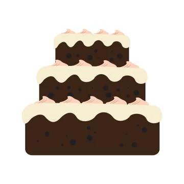 Birthday cake icon Stock Illustration