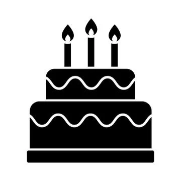 Birthday Cake Icon Stock Illustration