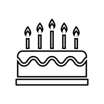Birthday Cake Icon Stock Illustration