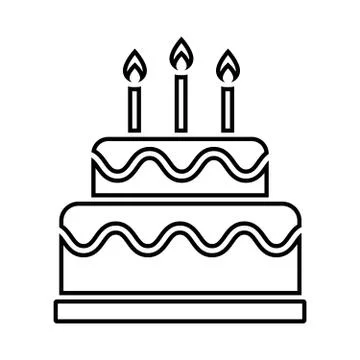 Birthday Cake Icon Stock Illustration