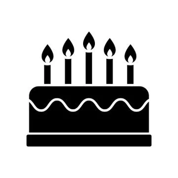 Birthday Cake Icon Stock Illustration