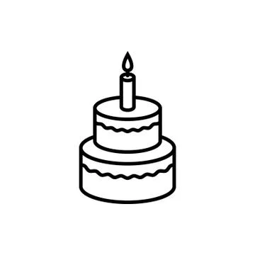 Birthday cake icon Illustrazione stock