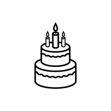 Birthday cake icon Stock Illustration