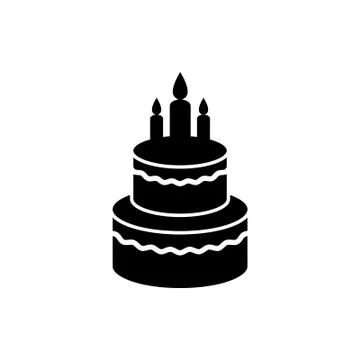 Birthday cake icon Illustrazione stock