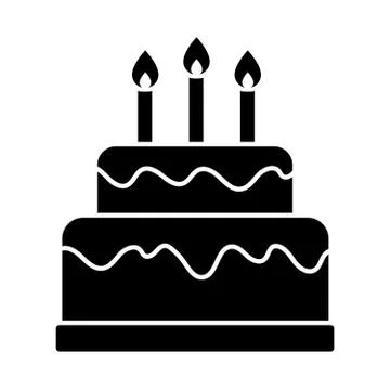 Birthday Cake Icon Stock Illustration