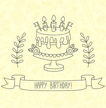 Birthday cake icon Stock Illustration