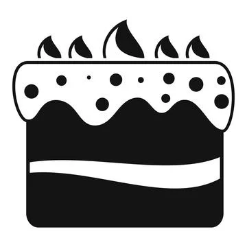 Birthday cake icon simple vector. Happy anniversary 스톡 일러스트