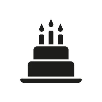 Birthday cake icon vector design templates modern and simple イラスト素材