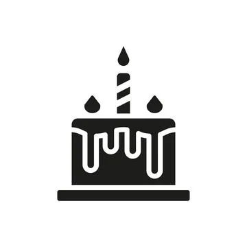 Birthday cake icon vector design templates modern and simple Stock Illustration