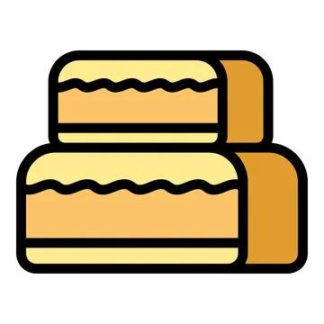 Birthday cake icon vector flat Stock-Illustration