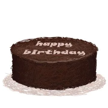 Birthday cake Stock Illustration