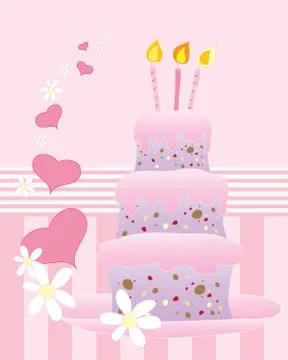 Birthday cake Stock Illustration