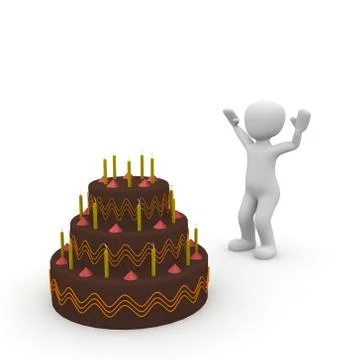Birthday cake Stock Illustration