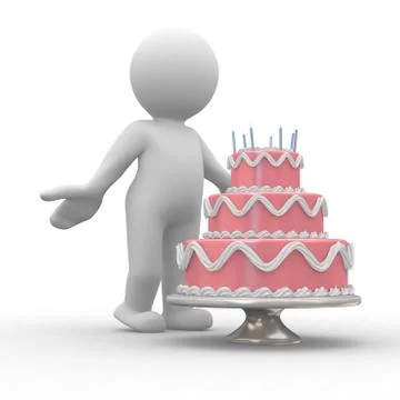Birthday cake Stock Illustration