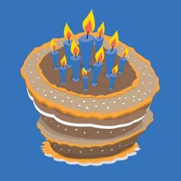Birthday cake Stock Illustration