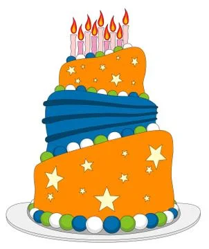 Birthday cake Stock Illustration