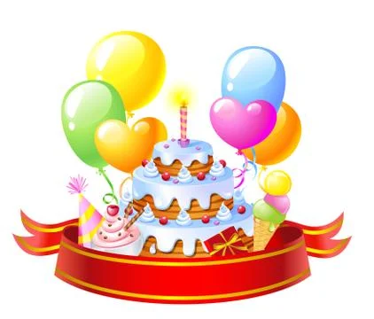 Birthday Cake Stock Illustration