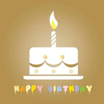 Birthday cake Stock Illustration